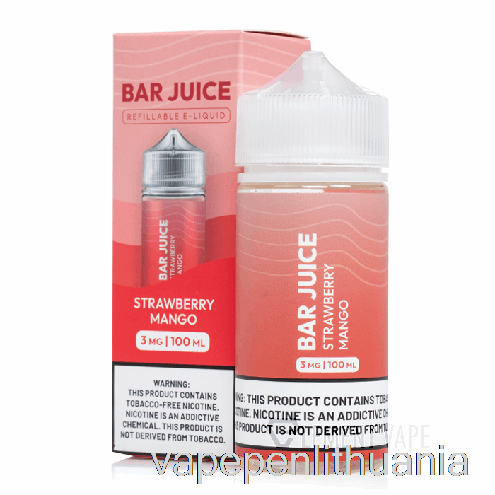 Braškių Mango - Batonėlio Sultys - 100ml 0mg Vape Skysčio